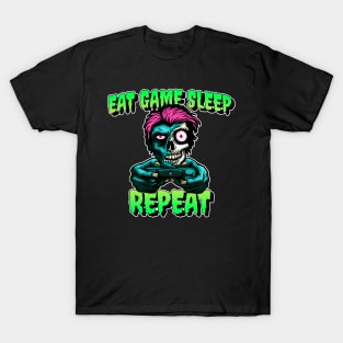 Eat Game Sleep Repeat Zombie T-Shirt